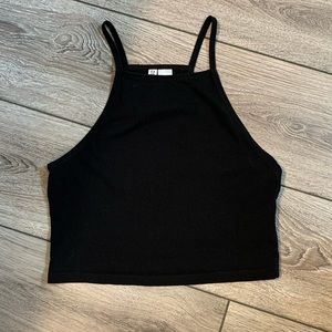 H&M Divided high neck racer back cropped tank top